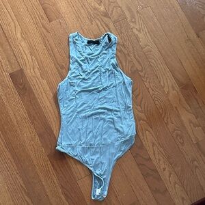Light Blue Sleeveless Bodysuit